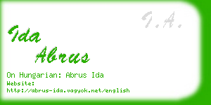 ida abrus business card